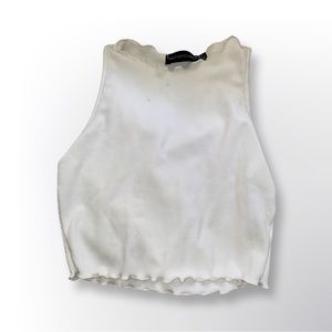 Pretty little thing ruffle edge tank